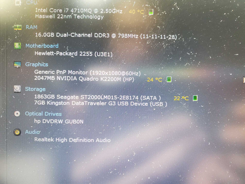 HP ZBook 17 G2 i7-4710MQ 2.5GHz 16GB 2TB +