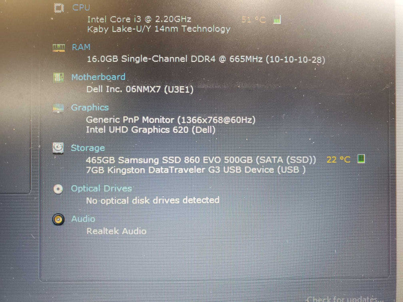 Dell Latitude 3490 Core i3-8130U @ 2.2GHz 8GB DDR4 500GB SSD +