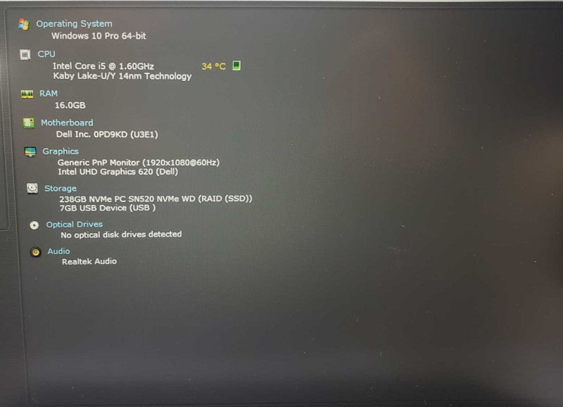 Dell Latitude 5400 14\\" Intel i5-8365U 1.60GHz 8th Gen 256SSD 16GB RAM
