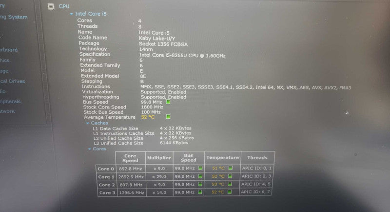 Lenovo Thinkpad T490 Laptop i5-8265U CPU 256GB SSD 8GB RAM  )