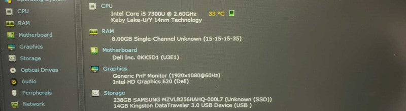 Dell Latitude 7280 12.5\\" FHD i5-7300U 8GB RAM 256GB SSD  )