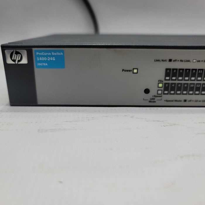 HP ProCurve 1400-24G J9078A 24-Port Gigabit Network Switch =
