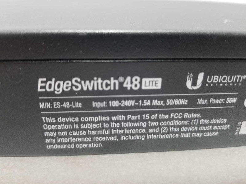 Ubiquiti 48-Port w/ 2xSFP+ & 2xSFP Switch ES-48-LITE, AS-IS ~