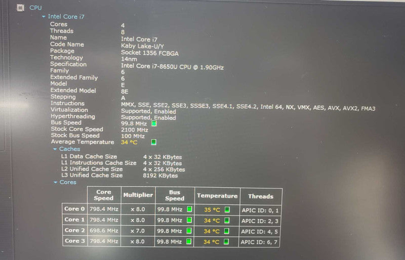 Lenovo ThinkPad X1 Carbon i7-8650U 16GB 512GB SSD 14\\" Screen )
