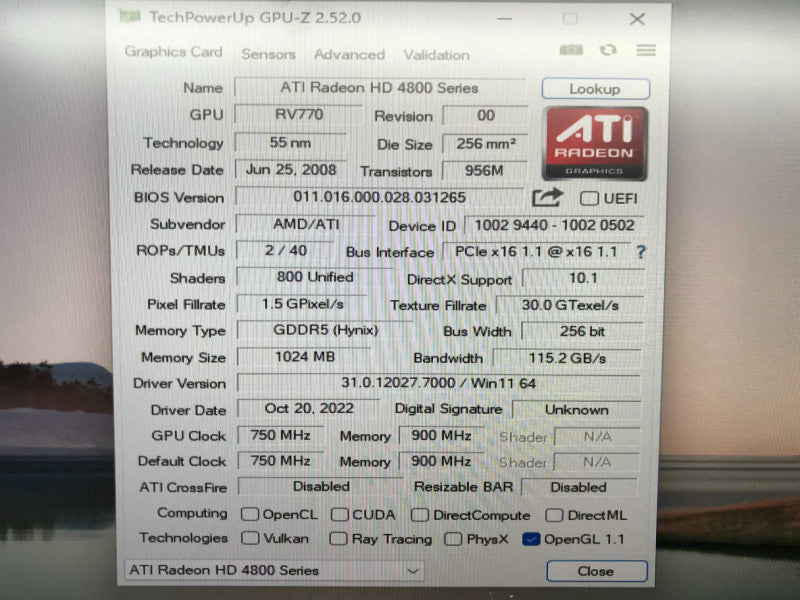 ATI Radeon HD4870 1GB DVI PCIe PCI-Express Video Graphics Card +