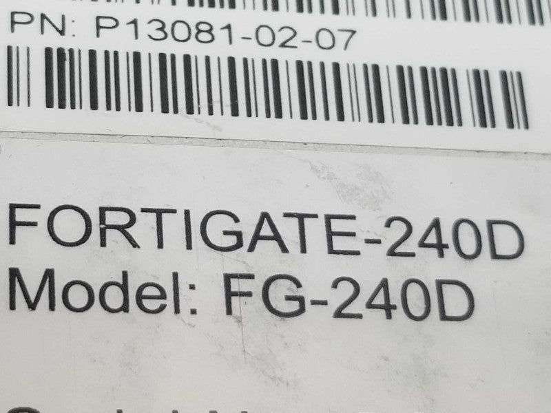 Fortinet FG-240D FortiGate 240D Security Firewall Appliance ~
