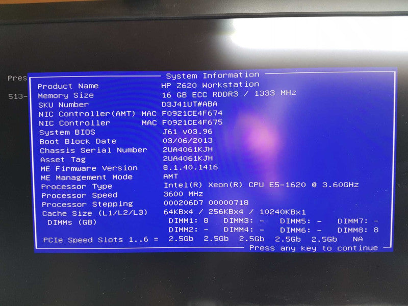 HP Z620 Xeon E5-1620 @ 3.60ghz / 16gb ram / GTX 750Ti / READ #