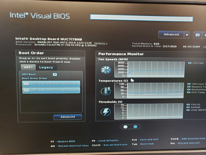 NUC PC [BOXNUCi7BNH] Core i7-7567U @ 3.5GHz 8GB DDR4 No HDD (