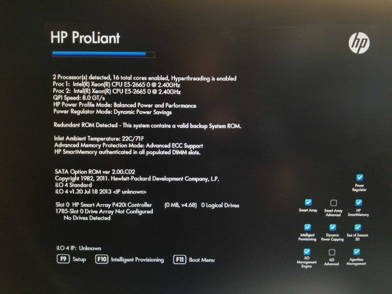 HP Proliant DL380p Gen8, 2x Xeon E5-2665 2.4GHz 8C, 32GB, P420i, 2.5\\" 2x PSU _