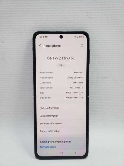 Samsung Galaxy Z Flip3 5G 128GB UNLOCKED *READ* )