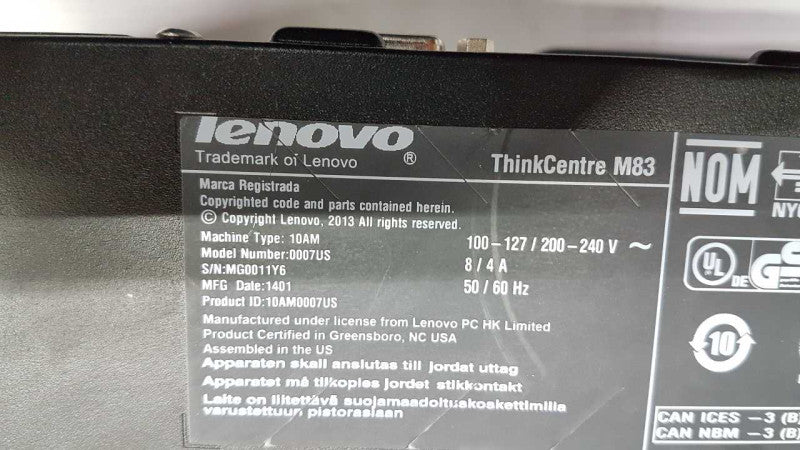 Lenovo ThinkCenter M83 i5-4570 @ 3.20ghz / 4gb ram / 120gb Sata SSD #