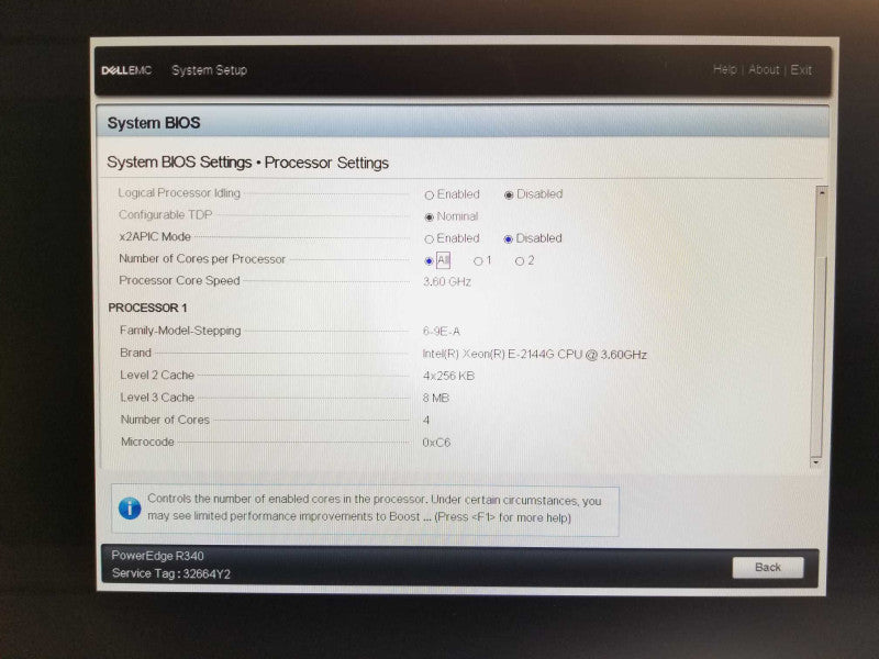 Dell/EMC R340, Xeon E-2144G 3.6GHz, 32GB DDR4, H730P, 2x PSU 8x 2.5" Bays Read _