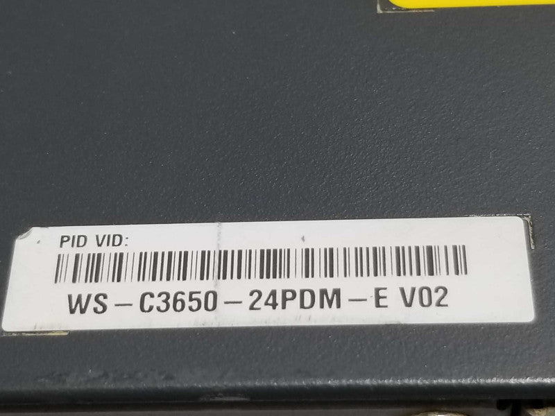 WS-C3650-24PDM-E Cisco Catalyst 24 Ports PoE+ Gigabit Switch w/ 2x10G SFP,  ~