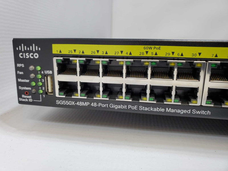 Cisco SG550X-48MP-K9 48-Port Gigabit PoE Stackable Managed switch (