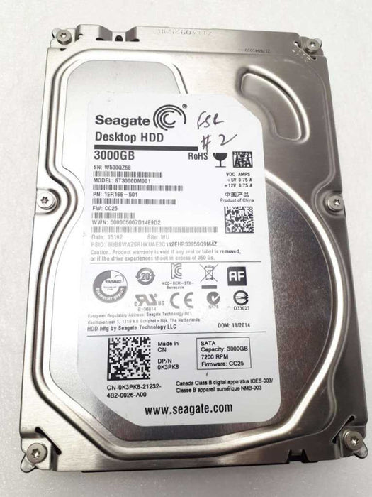 1x 3TB 3.5\\" SATA Seagate HDD