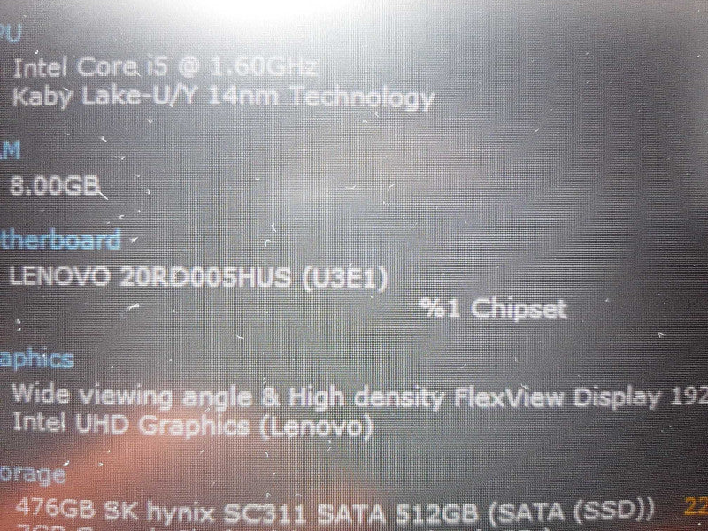 Lenovo ThinkPad E15 i5-10210U @ 1.6GHz 8GB DDR4 512GB NVme $