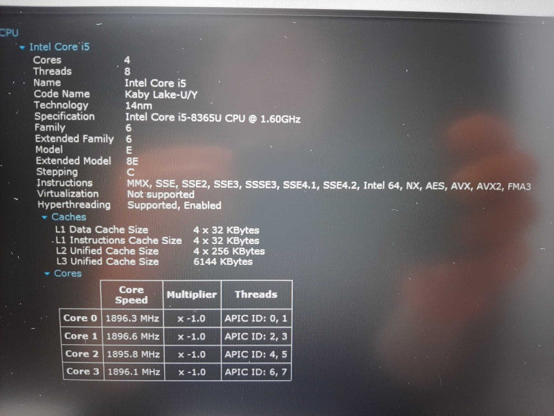 Dell Latitude 5400 14\\" Intel i5-8365U @ 1.60GHz 8GB DDR4 256GB NVme $