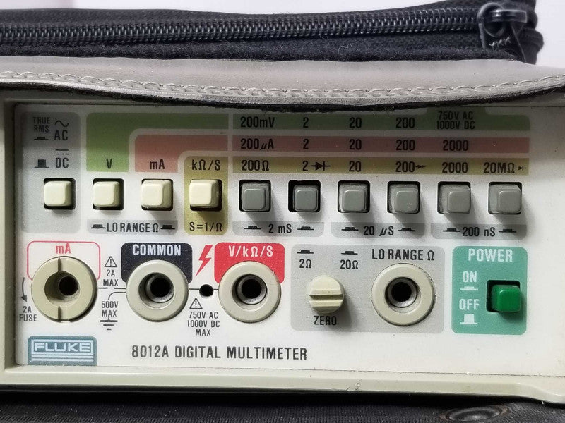 Fluke 8012A Digital Multimeter Powers Up Untested No Cord Included _