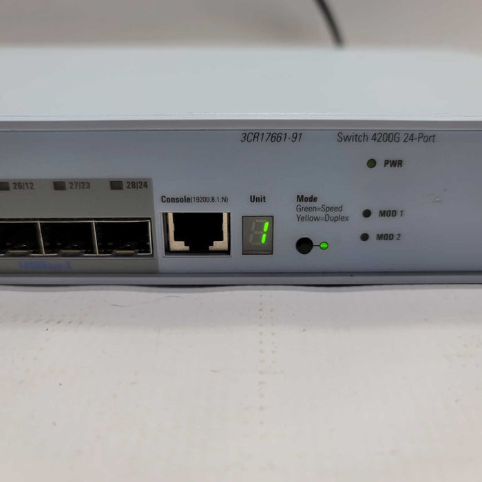 3Com Switch 4200G 48-Port Gigabit Switch with Bracket 3Com 3CR17661-91 =