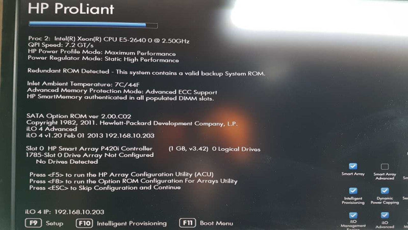 HP Proliant DL380P Gen8 2x Xeon E5-2640 @ 2.50ghz / 192gb ram / P420i Ctrl # #