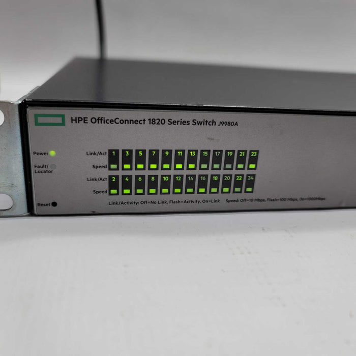 HPE OfficeConnect 1820 Switch J9980A - 24 Port Gigabit Switch /w Rack ears =