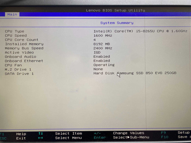 Lenovo ThinCentre M630e with i5-8265U CPU 8GB RAM & 250GB SSD Storage  -