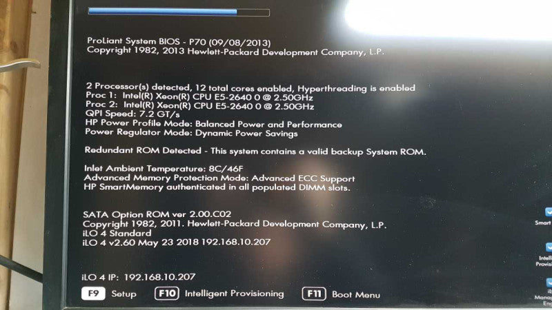 HP proliant DL380p Gen8 2x Xeon E5-2640 @ 2.50ghz / 192gb ram / P420i Ctrl #
