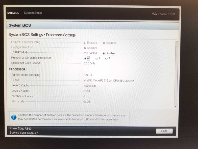 Dell/EMC R340, Xeon E-2144 3.3GHz, 32GB DDR4, H330, 2x PSU 8x 2.5\\" Bays _