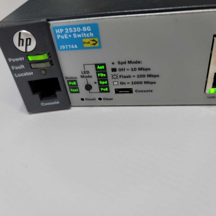 J9774A HP 2530-8G-PoE+ 8-Ports Gigabit PoE+ Switch =
