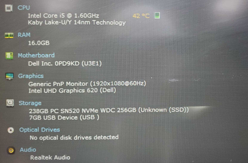 Dell Latitude 5400 14\\" Core i5-8365U @ 1.6GHz 16GB DDR4 250GB SSD [Read] (