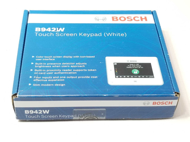 BOSCH B942W Touch Screen Keypad, Open Box, Read _