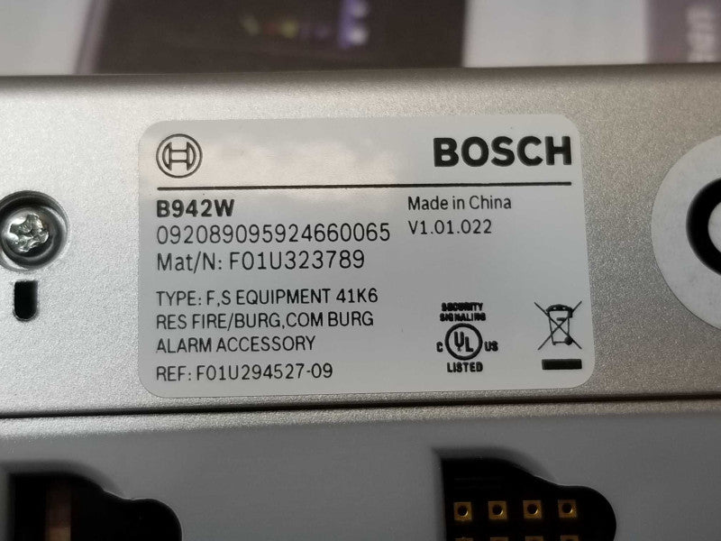 BOSCH B942W Touch Screen Keypad, Open Box, Read _
