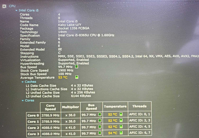 Dell Latitude 5500 Core i5-8365U @ 1.6GHz 8GB DDR4 250GB SSD [Read] (