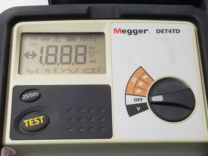 Megger DET4TD2 Earth Ground Resistance Tester, Read _