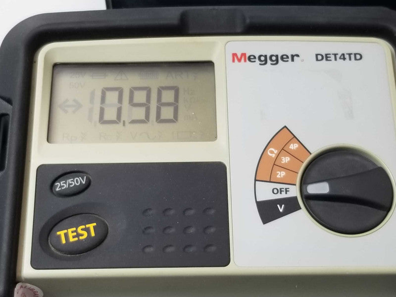 Megger DET4TD2 Earth Ground Resistance Tester, Read _