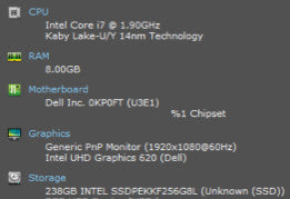 Dell Latitude 7490 14\\" i7-8650U 1.90GHz 256GB M.2 SSD 8GB RAM =
