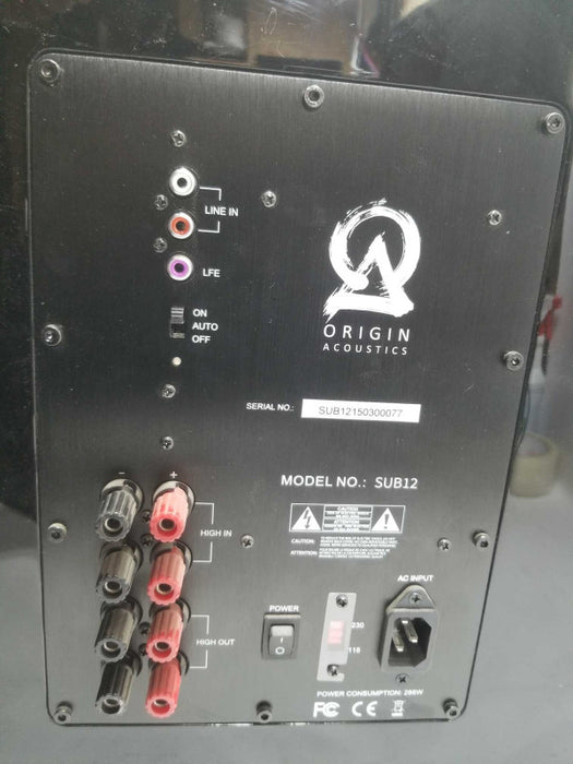 Origin Acoustics SUB12, 12\\", no sound, unknown power output, AS-IS ~