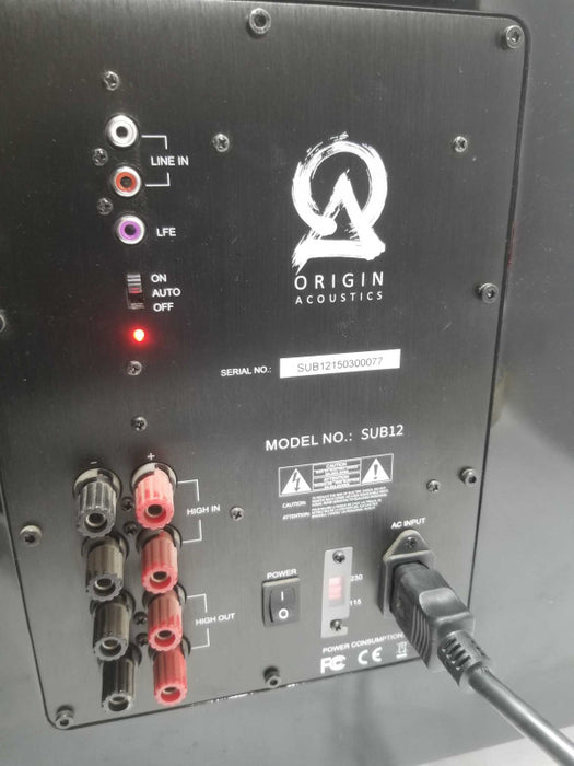 Origin Acoustics SUB12, 12\\", no sound, unknown power output, AS-IS ~