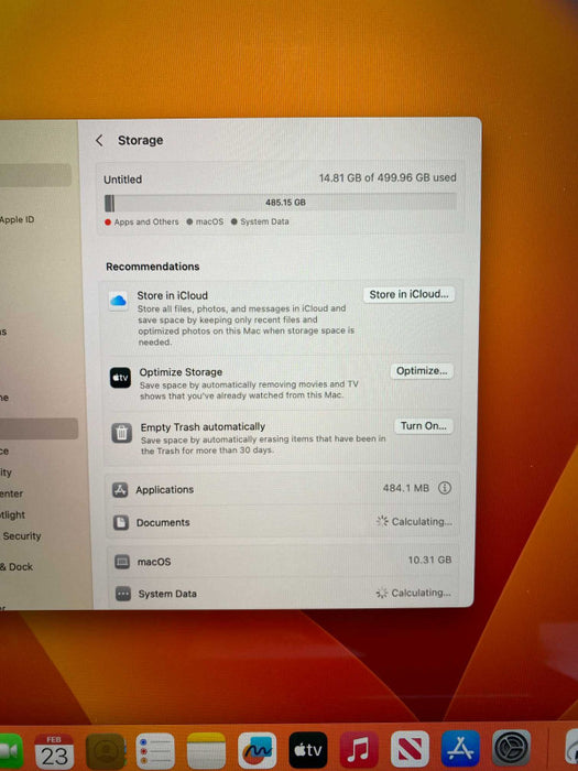 2018 Macbook Pro 15-inch TouchBar with Intel i7 CPU 16GB RAM & 500GB READ  -