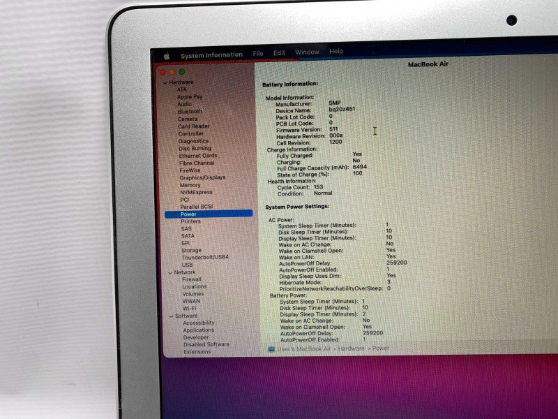 MacBook Air 13-inch Mid 2013 with Intel i5 CPU 4GB RAM & 128GB SSD Storage  -