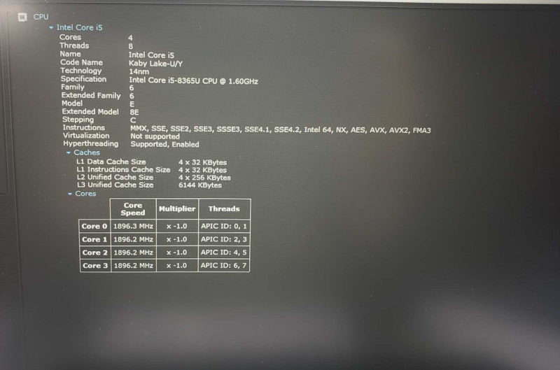 Dell Latitude 5500 15.6\\" Laptop i5-8365U 1.60GHz 8GB RAM 256GB M.2 )