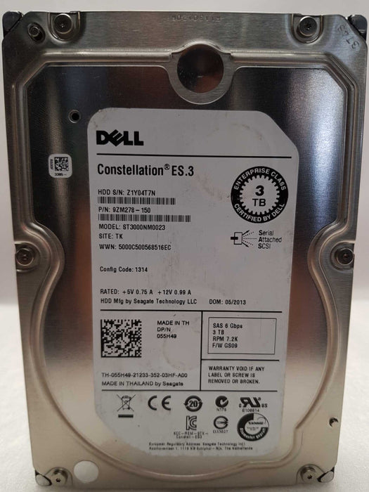 3TB 3.5\\" SAS HDD Mixed Brands 7.2K 6GBPS- QTY