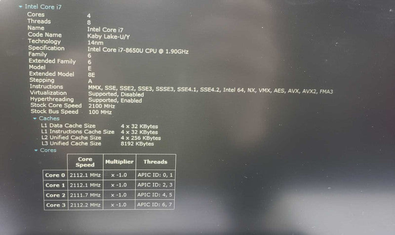Dell Latitude 5490 14\\" Core i7-8650U 1.90GHz 8GB RAM 250 GB SSD )