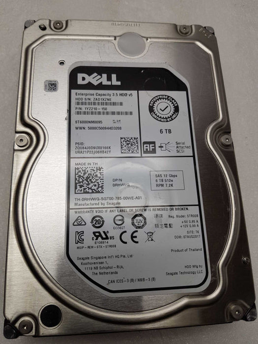 6TB 3.5\\" SAS HDD Mixed Brands 7.2K 12GBPS- QTY