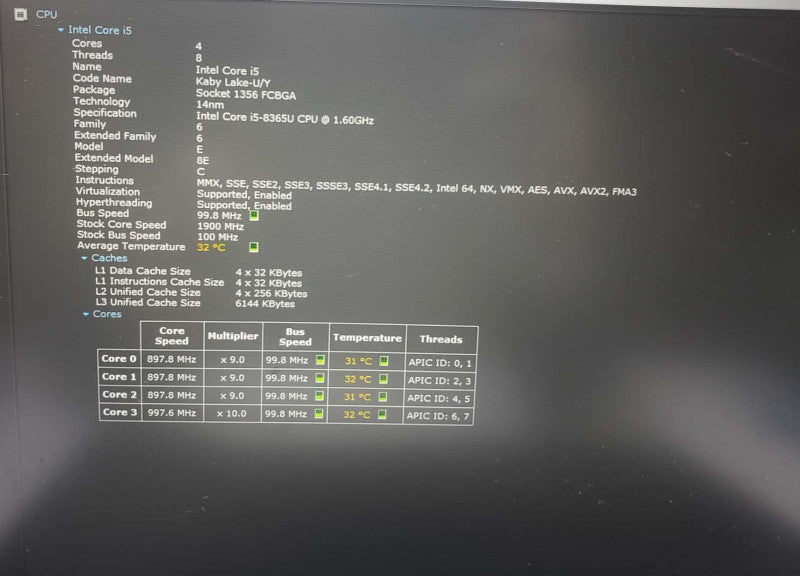 Dell Latitude 5500 i5-8365U 8 GB RAM 500 GB SSD )