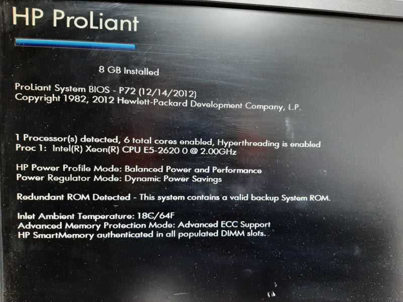 HP Proliant ML350p Gen8 Server Xeon E5-2620 8GB P420i No HDD $