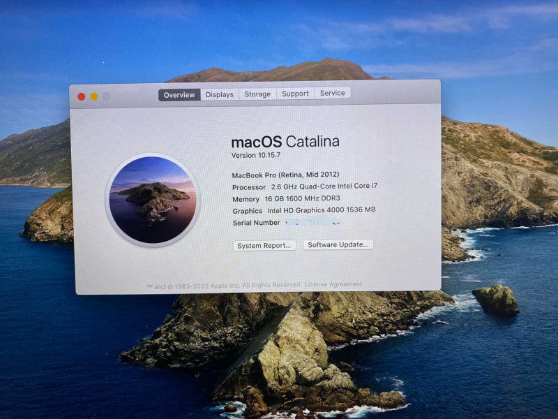 MacBook Pro 15\\" Retina Mid 2012 with Intel Core i7 CPU 16GB RAM & 500GB SSD  -