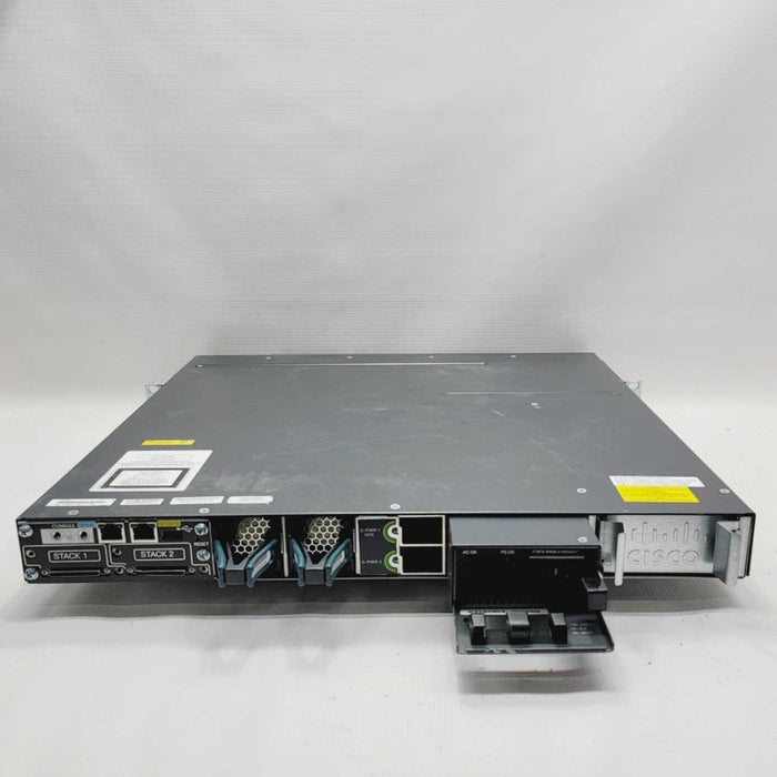 Cisco Catalyst WS-C3750X-48PF-S 48 Port Gigabit PoE 1100W PSU Network Switch =
