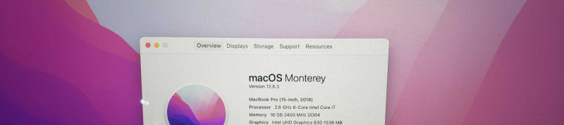 APPLE MACBOOK PRO 15\\'\\' A1990 I7-8850H@2.6GHz 16GB RAM 500 SSD )