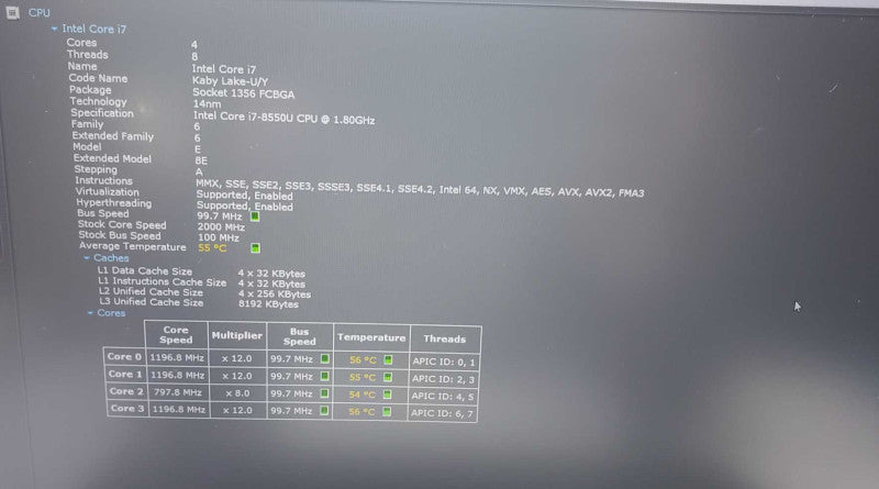 Lenovo ThinkPad E580 i7-8550U 8 GB RAM 250 GB SSD  )